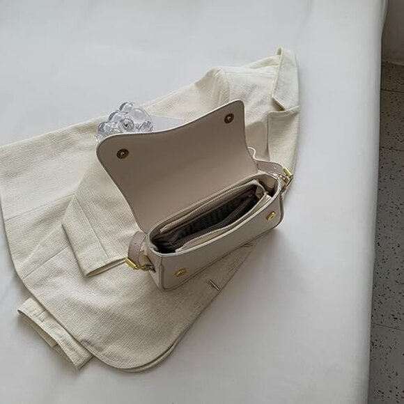Neiman Marcus White Vegan Leather Purse
